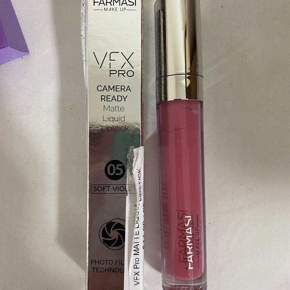 NWT Farmasi VFX Pro Camera-Read Matte Liquid Lipstick #05 Soft Violet
